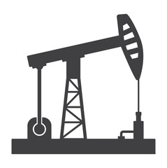 oil derrick pump and drill tower icon
