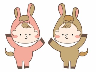 馬の着ぐるみベビー