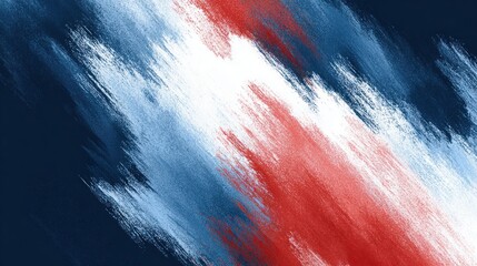 Abstract brushstrokes in red, white, and blue, perfect for patriotic designs