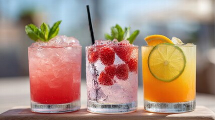 Refreshing Cocktails With Fruit Garnishes