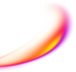 Ascending neon gradient swoosh curve with soft edges