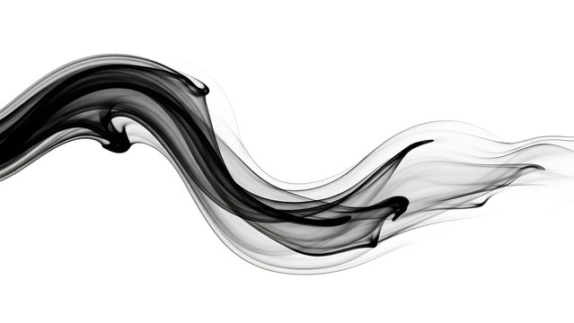 Black and white abstract wave swirl design vector pattern illustration