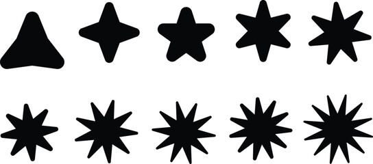 Set of circles with zigzag edges, Sunburst sticker shapes, Rounded starburst zigzag badge, spiky oval, circle and star shaped price tag, discount and sale label stickers, sale badge offer promo tag