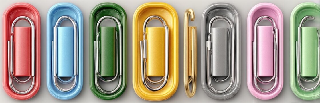 colorful paper clips