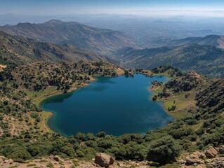 lake and mountains