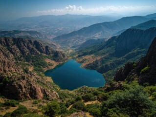 lake and mountains