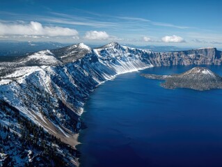 lake and mountains