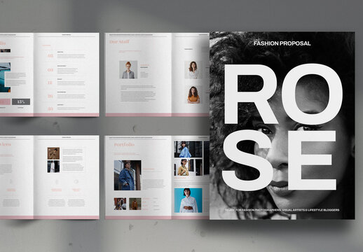 Fashion Studio Project Proposal Brochure Layout