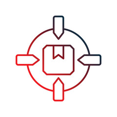 Precision icon with white background vector stock illustration