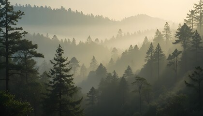 morning mist in the mountains