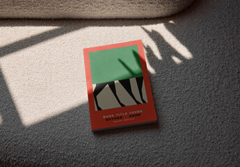 Mockup Of Book With Customizable Front Cover