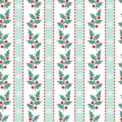 Christmas stripe cute seamless pattern