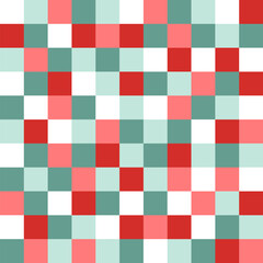 Christmas colors squares seamless background