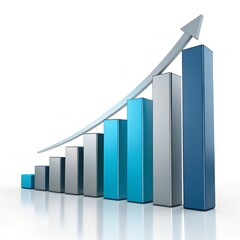 business graph with arrow