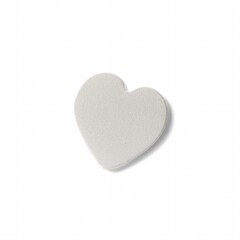 Fototapeta premium White heart-shaped object on plain background