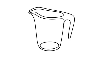 line drawing of a measuring cup or jug