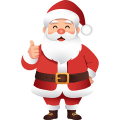 Santa Claus Giving Thumbs Up for Christmas