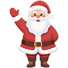 Santa Claus Waving saying Hello Christmas