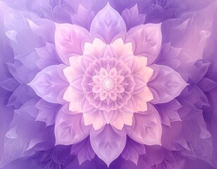 Obraz premium Intricate symmetrical flower in shades of purple and pink
