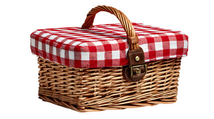 wicker basket isolated on white background