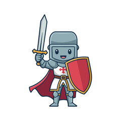 knight with sword and shield