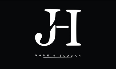 JH, HJ Abstract Letters Logo Monogram