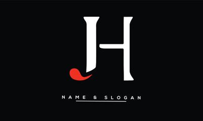 JH, HJ Abstract Letters Logo Monogram