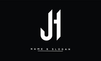 JH, HJ Abstract Letters Logo Monogram