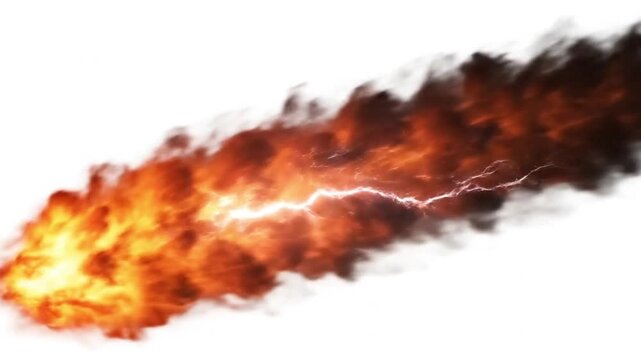 The effect of a moving fire flame