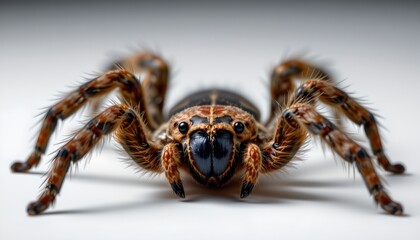 An impressive specimen of a spider, which dominates the frame with its size and detail