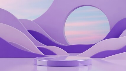 dreamy lavender purple podium