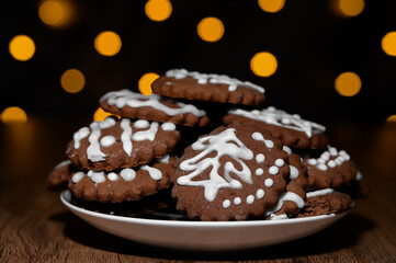 Gingerbread cookies, traditional Christmas Eve cookies