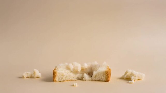 Stop-motion animation of a delicious turkey and cheese sandwich with fresh vegetables on white bread