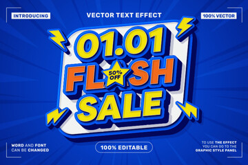 Flash Sale Editable Vector Text Effect