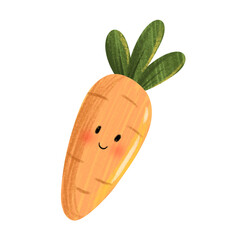 a cute carrot illustration in pencil stroke style suitable for elements with transparent background