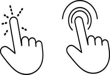 Tapping and Clicking Gesture Icons for Mobile UI and Web Design