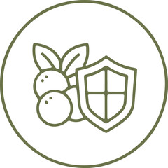 Antioxidants Icon &ndash; Free Radical Protection, Health and Wellness Symbol