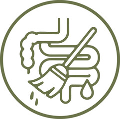 Colon Cleanse Icon &ndash; Digestive Detox and Intestinal Health Symbol