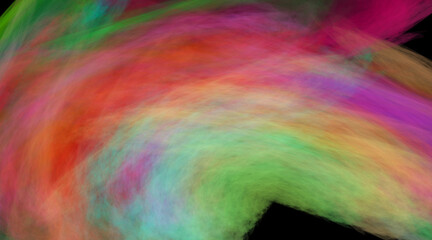 Fractal colored abstract on black background