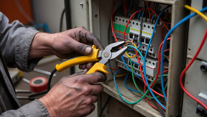 Electrician at work 