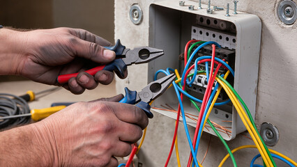 Electrician at work 