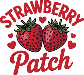 Strawberry Patch T-Shirt Design