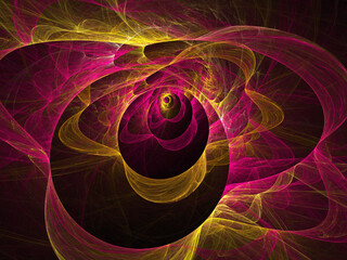 Fractal colored abstract on black background