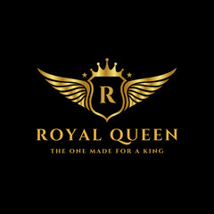 Royal Crown Letter R Logo, Luxury King Queen Brand Identity, Premium Emblem Logo Design, Elegant Royal Branding Logo, High End Crest Logo