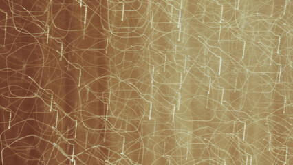 Golden abstract light trails creating dynamic, swirling patterns on a warm background; ideal for...