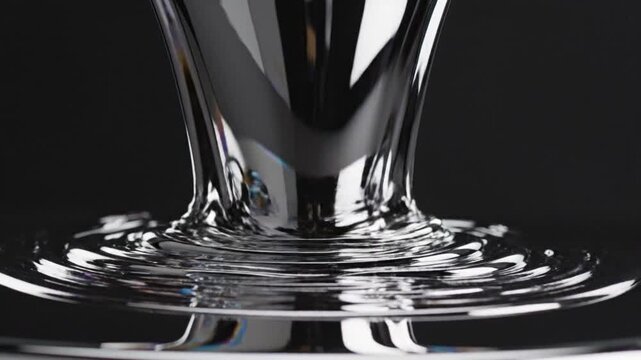 Liquid Metallic Chrome Paint Pour Seamless Loop Shiny