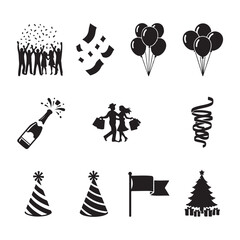 set of christmas icons