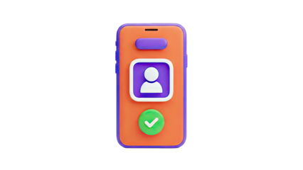 Smartphone with Contact Approved Icon