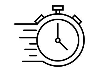 Quick icon vector set featuring fast delivery, speed, and quick execution symbols with clean minimal design for logistics, services, apps, and business interface projects.