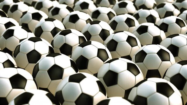 Soccer Ball Seamless Pattern Animation for Sports Background